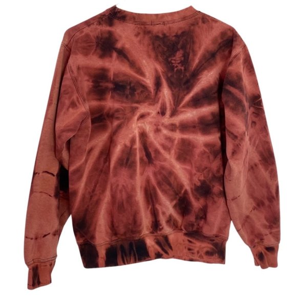 Handmade Reverse Tie Dye Yosemite Campground Pullover Sweatshirt Womens Small - Picture 2 of 12